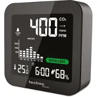 Techno Line WL 1025 Luftgütemonitor, Farbe:Schwarz