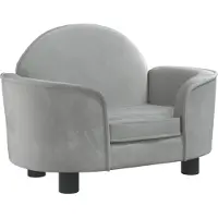 Syfax Hundebett Hellgrau 66x40x45 cm Samt