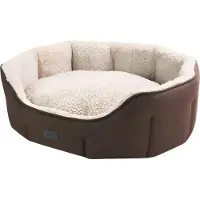 Nobby Hundebett Lica oval braun, Maße: 86 x 70 x 24 cm