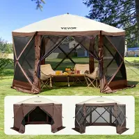 Vevor Gartenzelt Faltpavillon Partyzelt Popup Zelt 8 Personen 3,81x3,81x2,28m