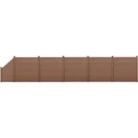 Neu.holz WPC Gartenzaun mit Schräge Sichtschutz Windschutz Lamellenzaun Zaun 183x973cm [.holz]