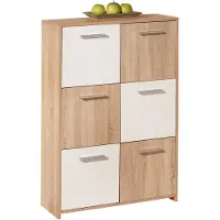 Ebuy24 Egir Kommode 6 Türen, Sonoma Eiche Nachbildung.