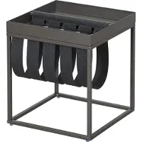 Ebuy24 Cute Couchtisch mit Magazinhalter grau und schwarz.