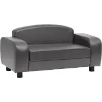 Syfax Hundesofa Grau 80x50x40 cm Kunstleder