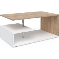 Vicco Couchtisch Guillermo Weiß/Sonoma 91 x 52.6 cm, Model 28279