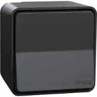 Schneider Electric Mureva Styl - Drucktaster - Aufbau - IP55 - IK08 - Schnellanschluss - grau - - MUR35026