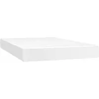 vidaXL Taschenfederkernmatratze Mittel Weiß 120x200x20 cm Kunstleder