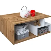 VCM Holz Couchtisch | Sofatisch mit ausreichend Stauraum | Maße ca. H. 40 x B. 80 x T. 50 cm | Wohnzimmertisch - Sulas