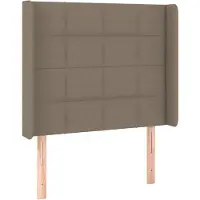 Syfax Kopfteil mit Ohren Taupe 103x16x118/128 cm Stoff