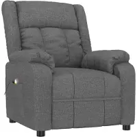 Syfax Massagesessel Dunkelgrau Stoff