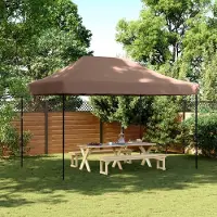 Prolenta Maison Exclusive - Partyzelt Faltbar Pop-Up Braun 410x279x315 cm