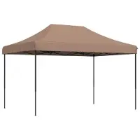 Syfax Partyzelt Faltbar Pop-Up Braun 410x279x315 cm