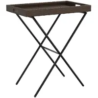 vidaXL Tabletttisch Klappbar Braun 65x40x75 cm Poly Rattan