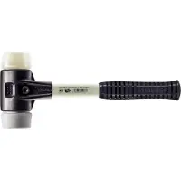 HALDER SIMPLEX Schonhammer Ø 60 mm TPE-mid grau / Nylon mit verstärktem Tempergussgehäuse und Fiberglasstiel