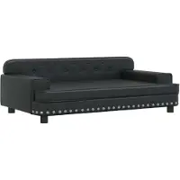 Syfax Hundebett Schwarz 90x53x30 cm Kunstleder