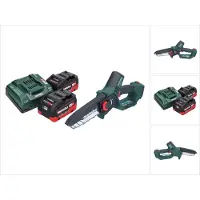 Metabo MS 18 LTX 15 Akku Gehölzsäge 18 V 15 cm 5 m/s + 2x Akku 5,5 Ah + Ladegerät