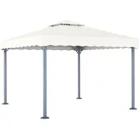 Syfax Pavillon 300 x 300 cm Creme Aluminium