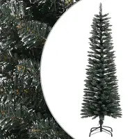 Syfax Künstlicher Weihnachtsbaum mit Ständer Schlank Grün 150 cm PVC