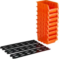 Black & Decker Aufbewahrungsschalen 8 Stück 16 x 10 CM Stapelbar Orange