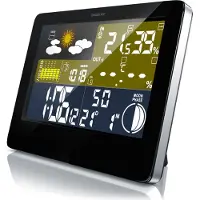Bearware Funkwetterstation mit LCD Farbdisplay inkl. Außensensor & Wettervorhersage-Piktogramm
