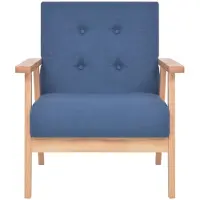 vidaXL "SALE 2026"Fernseh- & Relaxsessel - Blau Sessel Blau Stoff Stabli Möbel1125669