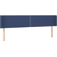 Syfax Kopfteil mit Ohren Blau 203x16x78/88 cm Stoff