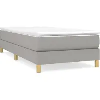 Syfax Boxspringbett mit Matratze Hellgrau 80x200 cm Stoff