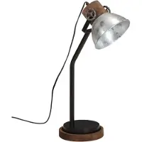 vidaXL Schreibtischlampe 25 W Vintage-Silber 18x18x60 cm E27
