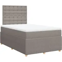 Syfax Boxspringbett mit Matratze Taupe 120x190 cm Stoff