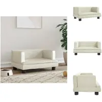 vidaXL Hundebett Creme 60x40x30 cm Samt - Hundebetten