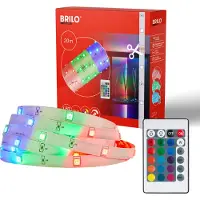 Briloner LED Stripe 20m RGB Leiste Lichtband Fernbedienung Selbstklebend Kürzbar Deko