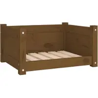 Syfax Hundebett Honigbraun 55,5x45,5x28 cm Massivholz Kiefer