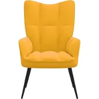 vidaXL Cloris DesignMöbel Fernseh- & Relaxsessel - Gelb Relaxsessel Senfgelb Samt Schlichtes2050173