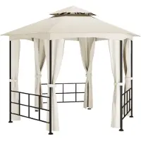 Syfax Pavillon mit Seitenwänden 3,1x2,7 m Creme