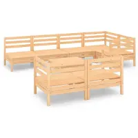 vidaXL 8-tlg. Garten-Lounge-Set Massivholz Kiefer