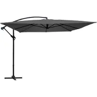 Oviala Quadratischer Sonnenschirm 3 x 3 m Grau - Genova