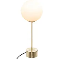 Atmosphera Dris Gold Nachttischlampe mit Glaslampenschirm