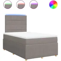 Syfax Boxspringbett mit Matratze Taupe 120x200 cm Stoff