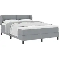 Syfax Boxspringbett mit Matratze Hellgrau 160 x 200 cm Stoff