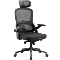Diablo V-Light Bürostuhl Ergonomisch Schreibtischstuhl 3D Armlehnen Integrierte Lendenwirbelstütze Belastbar bis 110 kg Schwarz