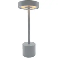 Lumisky Kabellose Tischleuchte – – ROBY GRAY – H 30 cm – Touch-Funktion in Aluminium – Hellgrau – LED