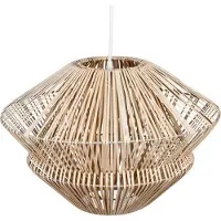 Atmosphera Hängelampe aus Rattan - Durchmesser 48 cm - Farbe: HOLZ Natur -
