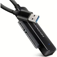 Axagon ADSA-FP2A USB-A 5Gbps SLIM Adapter für 2.5" SSD/HDD, USB Typ-A, SATA, USB 3.2 Gen 1 (3.1 Gen 1), Männlich, Schwarz, PC / Notebook / Tablet, China