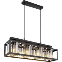 Globo Lighting Hängeleuchte Metall schwarz matt, 4x E27