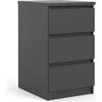 Ebuy24 Nada Kommode niedrig und schmal 3 Schubladen, mattschwarz.