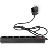 REV 0012692514, 2 m, Drinnen, 1,5 mm², Schwarz, 7 AC-Ausgänge, 230 V