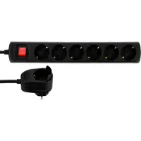 REV 0012692514, 2 m, Drinnen, 1,5 mm², Schwarz, 7 AC-Ausgänge, 230 V