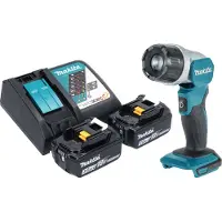 Makita DML 808 RF Akku Handstrahler 14,4 / 18 V 190 lm LED + 2x Akku 3,0 Ah + Ladegerät
