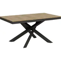 Itamoby Ausziehbarer Tisch 90x160/264 cm Gestell Volantis Evolution Eiche Natur Anthrazit
