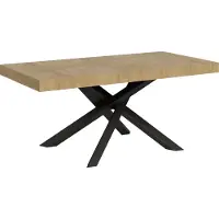 Itamoby Volantis Ausziehtisch 200/304x90 cm Natur-Eiche mit anthrazitfarbenen Beinen